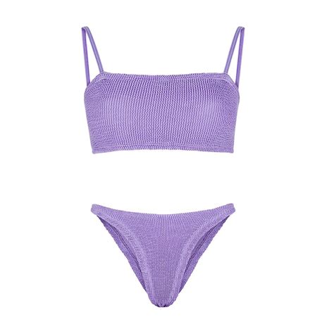Hunza G Hunza G Gigi Seersucker Bikini Lilac Editorialist