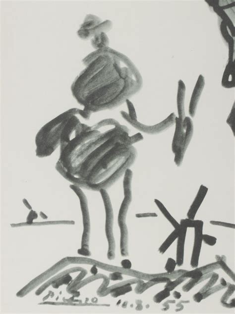 Offset Lithograph After Pablo Picasso Don Quixote Ebth