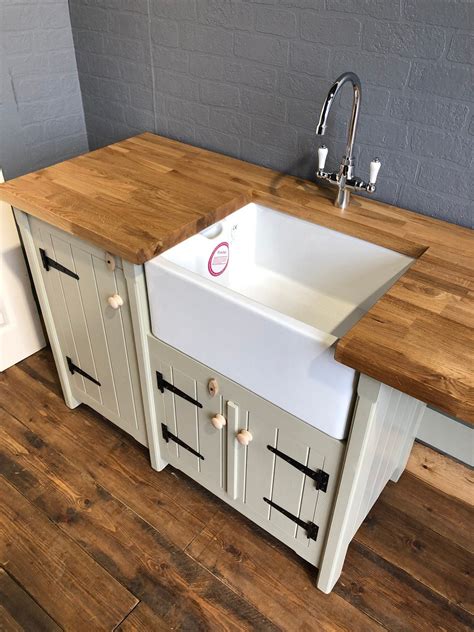 Belfast Sink Unit With Single Cupboard And Double App Gap With Etsy