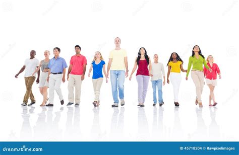 Large Diverse Group Of People Walking Stock Photo Image Of Ethnicity