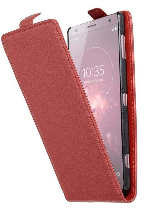 Cadorabo Hoesje Voor Sony Xperia Xz In Inferno Rood Beschermhoes In