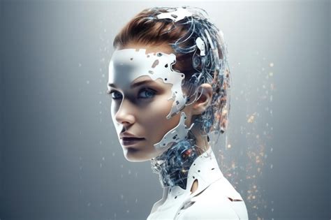 Premium Ai Image Woman Transforming Into Digital Clone With Ai