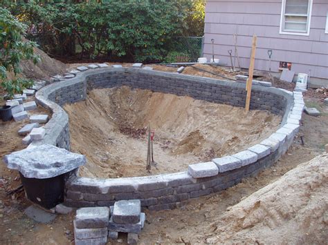 concrete pond construction