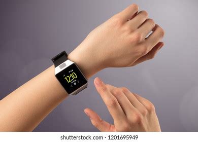 Naked Female Hand Smart Wristwatch Digital Stock Photo Shutterstock