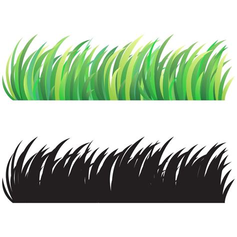 Green Grass Silhouette Premium Vector
