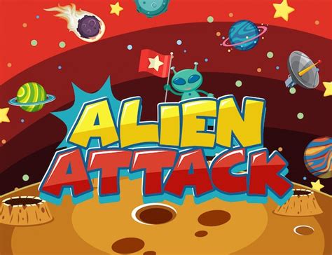 Дизайн с инопланетянином и множеством планет в космосе | Премиум векторы