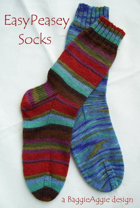 Easy Peasy Socks Super Easy Sock Pattern Works Great On Patterned Yarns Sock Patterns