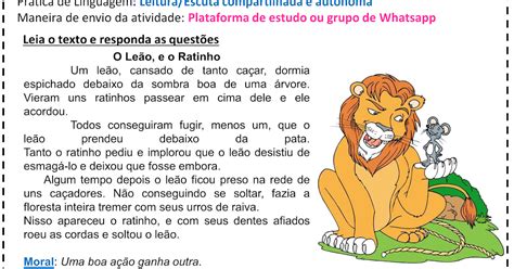 Fábulas De Animais Com Moral - Fábulas Com Moral De Ensinamento - RETOEDU