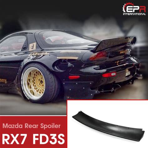 For Mazda Rx Fd S Rb Style Frp Unpainted Rear Trunk Spoiler Wing Lip