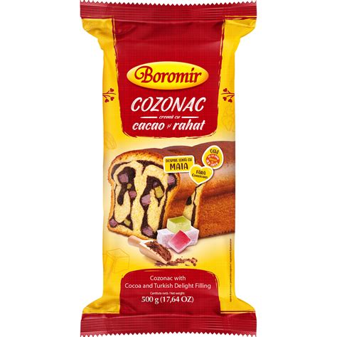 Cozonac cu cremă cacao și rahat Boromir 500g