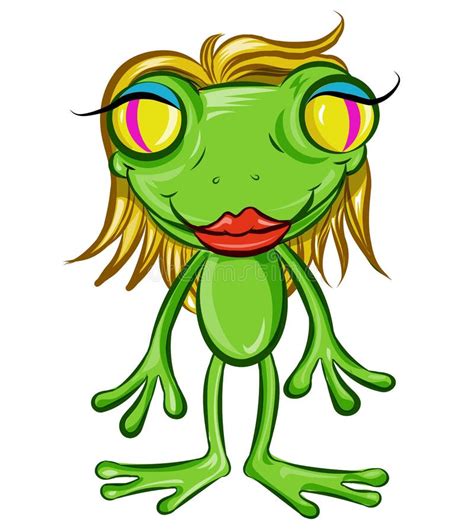 Blonde Frog Character Cartoon Stock Vector Illustration Of Magic Happiness