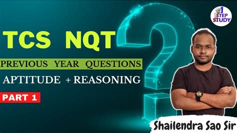 TCS NQT APTITUDE REASONING PREVIOUS QUESTION PYQs SHAILENDRA