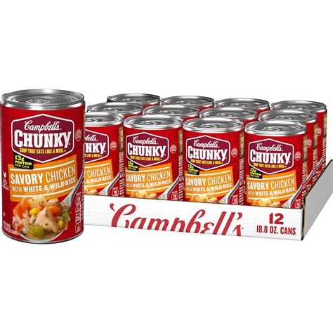 Campbells Chunky Soup Savory Chicken With White And Wild