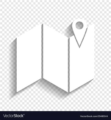 pin   map white icon  soft royalty  vector