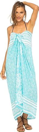 Back From Bali Womens Beach Dress Sarong Bikini Swimsuit Cover Up Wrap With Easy Built In Ties