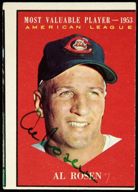 Lot Detail 1961 Al Rosen Cleveland Indians Signed Topps Card JSA