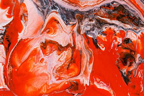 Fantasy Abstract Background Of A Mix Red White Color Paints Stock Image