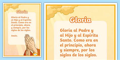 Póster: Oración Gloria | Twinkl - Twinkl