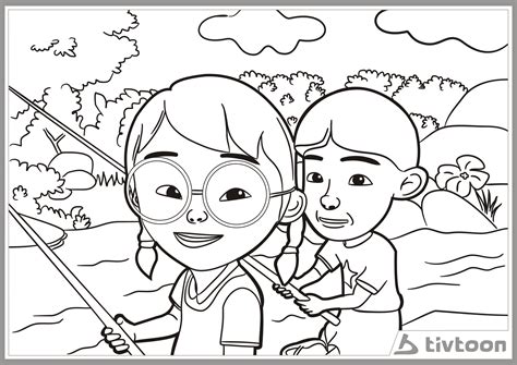 Detail Gambar Mewarnai Upin Dan Ipin Koleksi Nomer 29