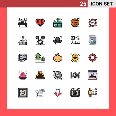 Universal Icon Symbols Group Of Modern Filled Line Flat Colors Of