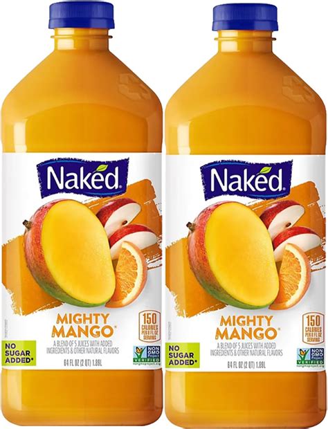 Amazon Naked Mighty Mango Juice Smoothie 64 Oz 2 Pack Grocery Gourmet Food