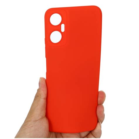 For Infinix Hot 20 5G Pure Color Liquid Silicone Shockproof Phone Case Red Alexnld