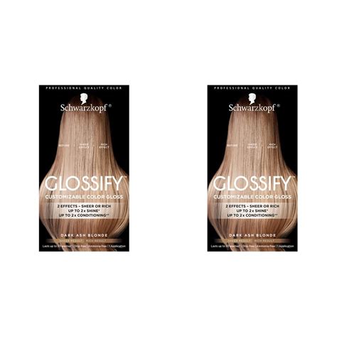 Amazon Schwarzkopf Glossify Customizable Color Gloss Dark Ash Blonde Pack Of Beauty