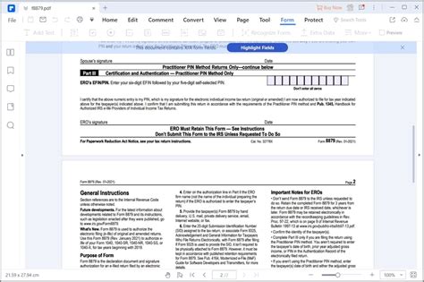 Irs Form 8879 Instructions On How To Fill It Right