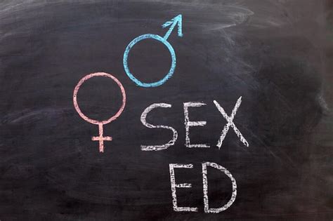 Premium Photo School Blackboard With Text Sex Ed