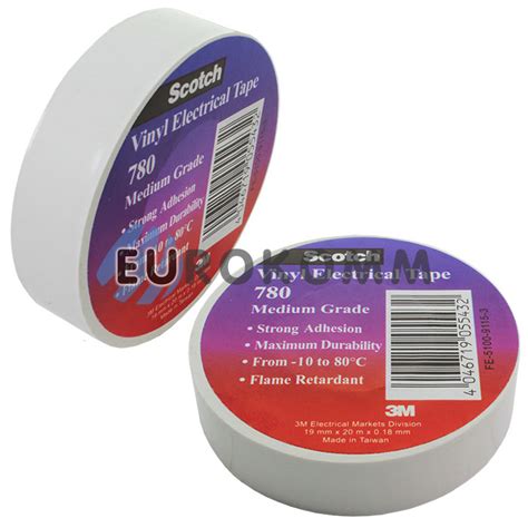 Изолента морозостойкая 3M Scotch 780-1920 (19мм х20м, белая) купить ...
