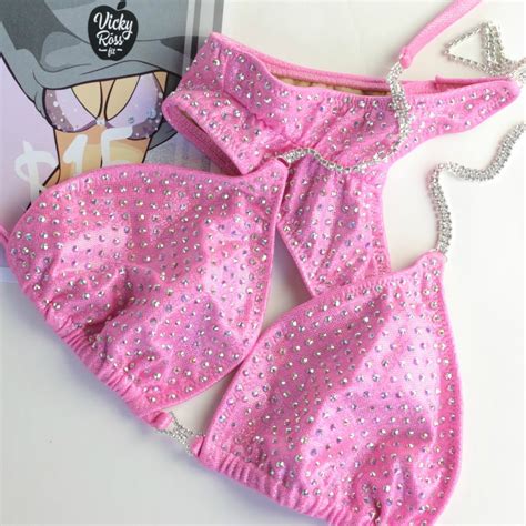 Npc Ifbb Competition Bikini Suit Barbie Pink Vicky Ross Fit