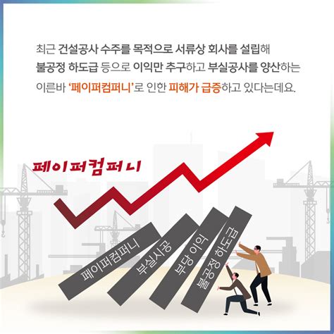 카드뉴스 도 공공건설 입찰 ‘페이퍼컴퍼니 사전단속 제도 3년간 운영‘벌떼 입찰 감소 사회 경기도뉴스포털