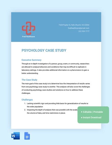 FREE Psychology Template - Download in Word, Google Docs, PDF, Apple ...