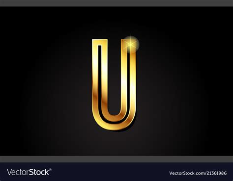 U Letter In Gold