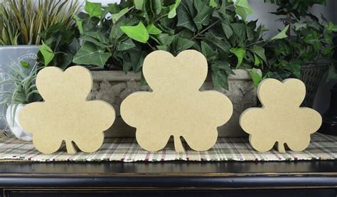 Diy St Patricks Wood Craft Bead Board Shamrock Cutout Etsy