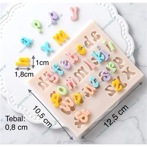 Jual Cetakan Huruf Silikon Angka Letter Alphabet Number Silicone Mold