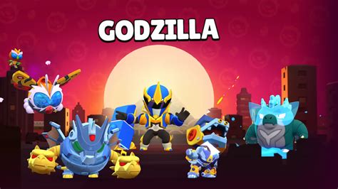 All New Brawl Stars Skins Godzilla Cyberbrawl And More Level Push