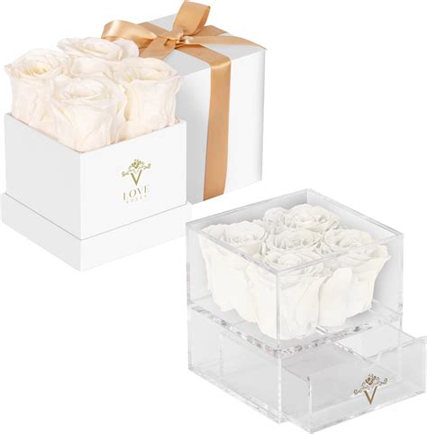 Amazon Vlove Forever Preserved Roses In A Box Real Roses That