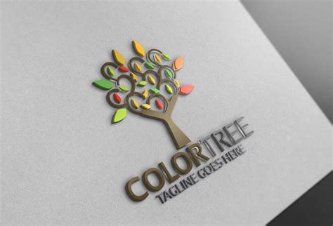 Color Tree Logo | Tree logos, Custom logo design, Logo design creative