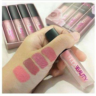 HudBeality New Nude Mini Lip Matte 4 Pcs Set Shopee Malaysia