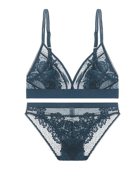 Buy OneTwoTG Women S Lace Lingerie Bra And Panty Set Sexy Lingerie Set Green 36C At Amazon In