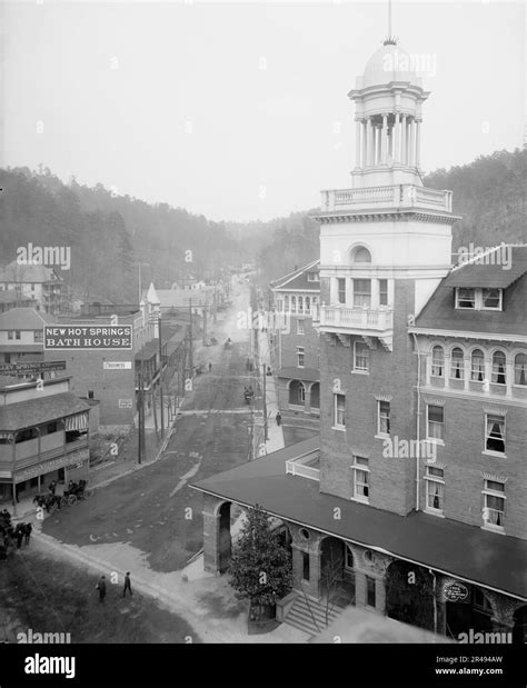 Happy Hollow From Central Avenue Hot Springs Ark C1906 Stock Photo Alamy