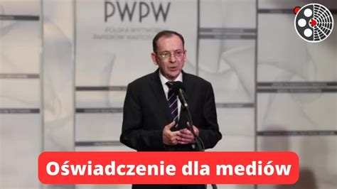 Oświadczenie dla mediów ministra Mariusza Kamińskiego YouTube