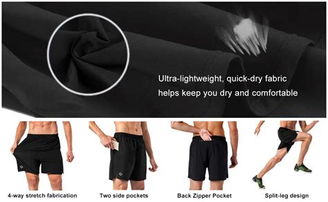 NAVISKIN Men S 5 Inch Quick Dry Running Shorts Workout Athletic Outdoor