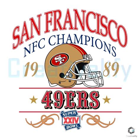 San Francisco 49ers SVG NFC Champions 1989 File CreativeLify