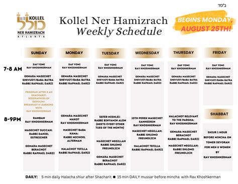 Zmanim - Ner Hamizrach Orthodox Sephardic Congregation of Atlanta