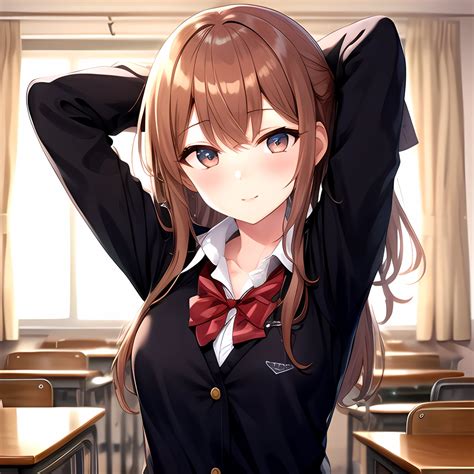 1girl Solo Schoolgirl Pov Arms Behind Head 3754777365 AI Hentai