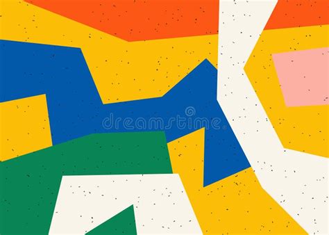Abstract Modern Geometric Shapes Background Colorful Backdrop With