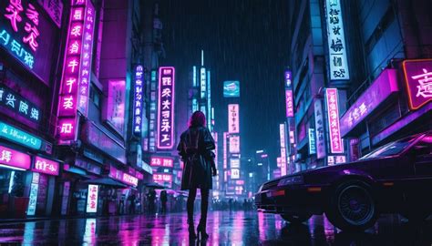 Tokyo Neon in the Rain | Stable Diffusion Online