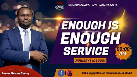 Enough Is Enough Service Winners Chapel Indianapolis